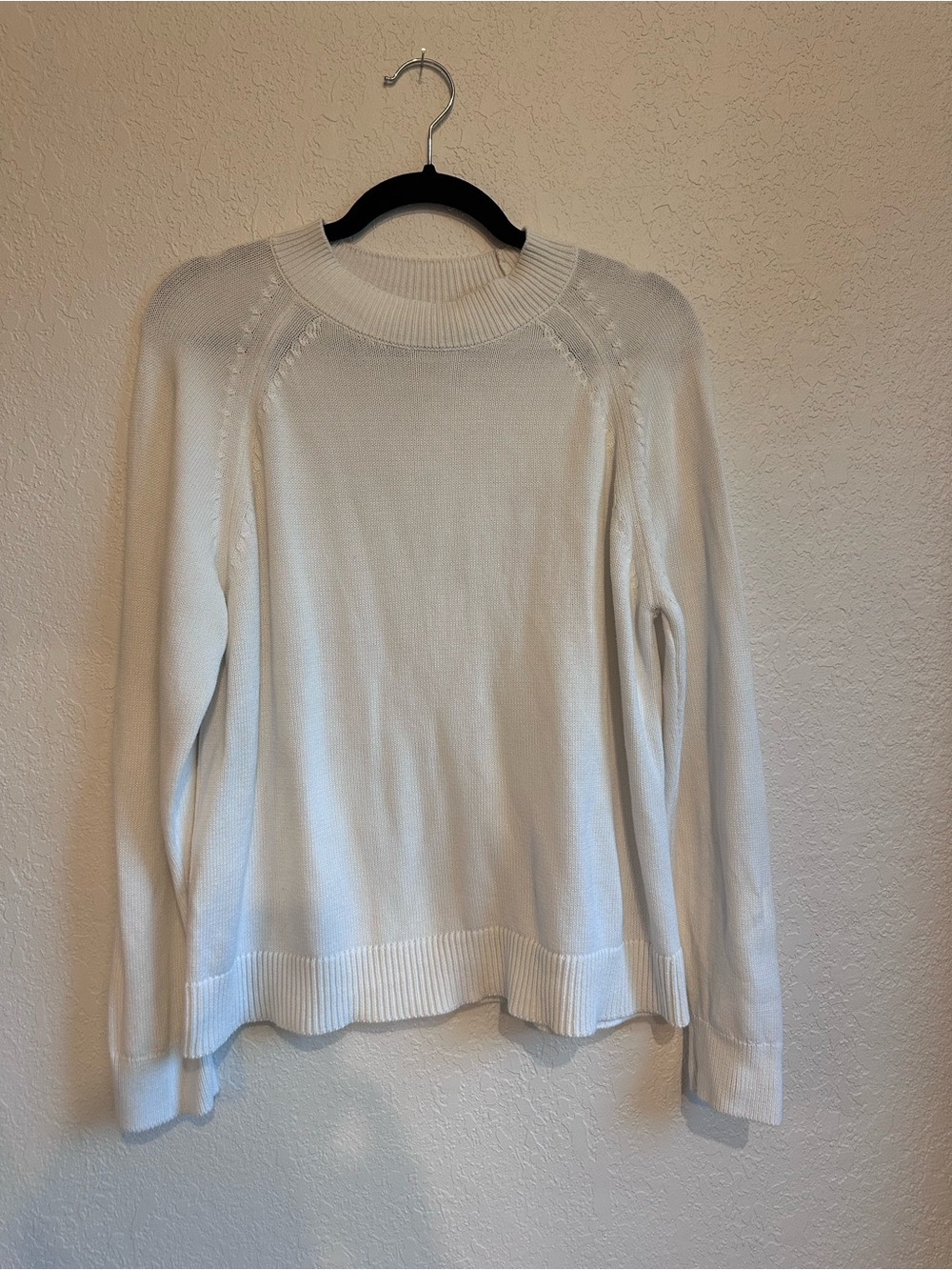 Quince Women’s Classic 100% cotton Crewneck Sweater in white